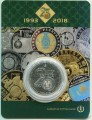 100 тенге 2018 Казахстан, 25 лет тенге (в блистере), состояние на фото