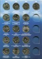 Set of 25 cents America the Beautiful Quarters (56 coins), in album