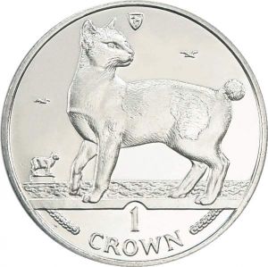 1 crown 1994 Isle of Man Japanese Bobtail price, composition, diameter, thickness, mintage, orientation, video, authenticity, weight, Description