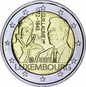 2 евро 2018 Люксембург, Гийом I