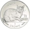 1 crown 1996 Isle of Man Burmese Cat
