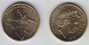 1 доллар 2005 Австралия Вторая Мировая Война #D цена, стоимость
