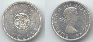 1 доллар 1964 Канада Шарлоттэтаун цена, стоимость