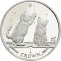 1 Krone 2001 Insel Maine Somali Katzen