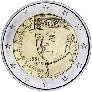 2 евро 2019 Словакия, Милан Растислав Штефаник