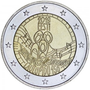 2 euro 2019 Estonia, 150th anniversary of the first song festival