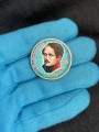 1 ruble 1989 Soviet Union, Mikhail Lermontov, from circulation (colorized)