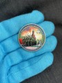 3 rubles 1991 Soviet Union, Victory in Moscow Area, from circulation (colorized)
