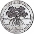 25 центов 2020 США Солт-Ривер-Бей (Salt River Bay), 53-й парк, двор P