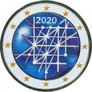 2 евро 2020 Финляндия, Университет Турку (цветная)