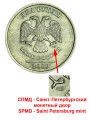 2 Rubel 2010 Russland SPMD, variante 4.22, zwei Steckplätze, aus dem Verkehr