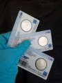 Set 2 Euro 2020 Frankreich, Medizinische Forschung COVID-2019, 3 Münzen in Blasen