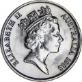 5 центов 1988 Австралия Ехидна, из обращения