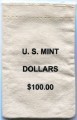 Оригинальный мешочек мешок США из под монет 1 доллар U.S. Dollars 100