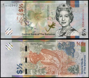 1/2 Dollar 2019 Bahamas, Banknote, XF