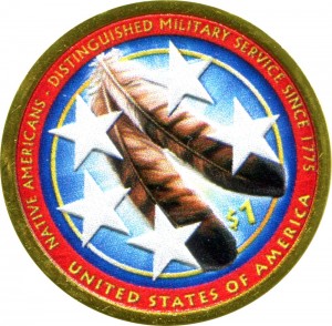 1 Dollar 2021 USA Sacagawea, Indianer im US-Militär seit 1775 (farbig)