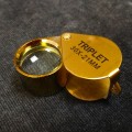 Lupe, Lupe, TRIPLET 30X-21MM, goldene Farbe