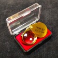 Увеличительное стекло, лупа, TRIPLET 30X - 21MM, золотой цвет