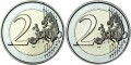 Набор 2 евро 2021 Люксембург, Герцог Жан, 2 монеты
