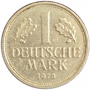 1 марка 1978 Германия, F цена, стоимость