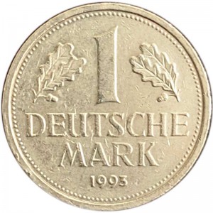 1 mark 1993 Germany, A price, composition, diameter, thickness, mintage, orientation, video, authenticity, weight, Description
