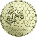 5 евро 2021 Словакия, Пчела