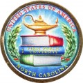 1 dollar 2021 USA, American Innovation, North Carolina, First public university (colorized)