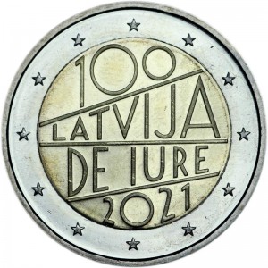 2 Euro 2021 Lettland, Anerkennung der Republik