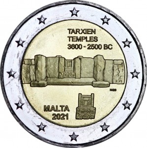 2 euro 2021 Malta Tarxien Temples