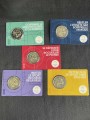 Set 2 Euro 2021 France, 2024 Summer Olympics in Paris, 5 coins in blisters