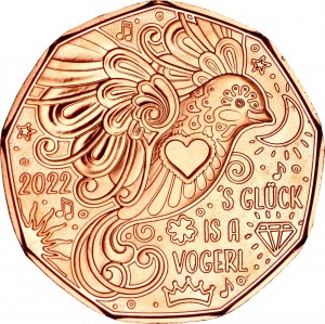5 euro 2022 Austria, Bird of Luck