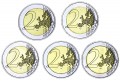 Набор 2 евро 2020 Германия, Коленопреклонение в Варшаве, двор A D F D J, полный комплект