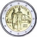 2 euro 2022 Italy, 170th anniversary of the founding of the Italian National Police