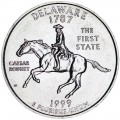 25 центов 1999 США Делавер (Delaware) двор D