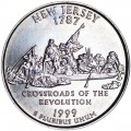 25 центов 1999 США Нью-Джерси (New Jersey) двор D
