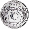 25 центов 1999 США Джорджия (Georgia) двор D