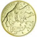 5 евро 2021 Словакия, Волк