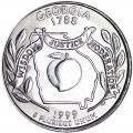 25 центов 1999 США Джорджия (Georgia) двор P
