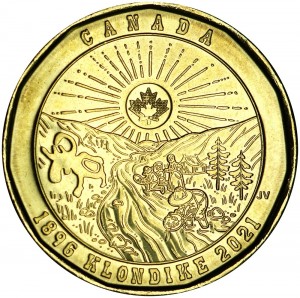 1 доллар 2021 Канада 125 лет золотой лихорадке на Клондайке