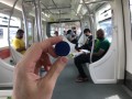 U-Bahn Token, Kuala Lumpur, Malaysia, blauer Kunststoff