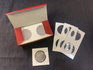 Packung Münzhalter 35 mm, für eine Büroklammer, 50 Stück pro Packung