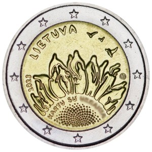 2 Euro 2023 Litauen, Sonnenblume