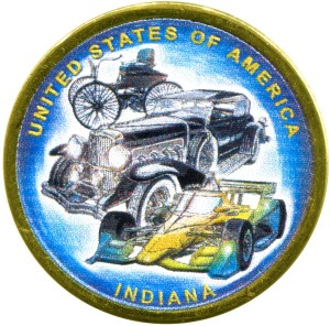 1 dollar 2023 USA, Innovation, Indiana, Automotive industry (color)