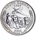 25 центов 2006 США Южная Дакота (South Dakota) двор P
