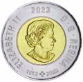 2 доллара 2023 Канада 100 лет со дня рождения Жан-Поля Риопель (цветная)