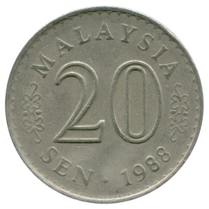 20 seн 1967-1988 Malaysia, from circulation
