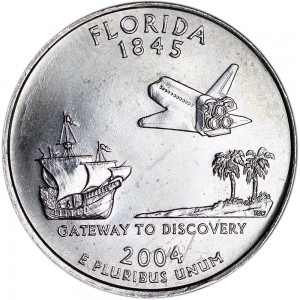 25 центов 2004 США Флорида (Florida) двор P