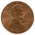 1 cent 2001 USA Lincoln, minze D, aus dem Verkehr