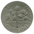 10 центов 1965 США Рузвельт, двор P, из обращения