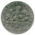 10 центов 1978 США Рузвельт, двор D, из обращения